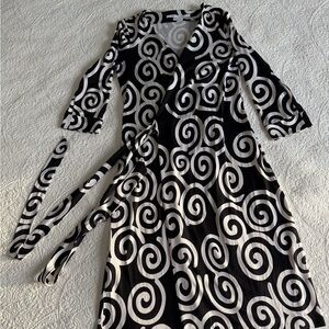 Diane Von Furstenberg Silk Jersey Wrap Midi Dress